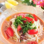 アンチョビの塩気と旨みで絶品！豆乳トマトそうめん