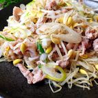 レンジで調理♪豚肉と豆もやしと長ねぎのおかず･ナムル