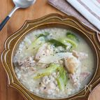 ダイエット◎もち麦の鶏塩こうじスープ