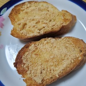 週一だけは頑張ります💦の作ってみた!投稿(きな粉トースト☆懐かしの給食☆朝食に)