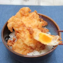 冷凍卵のサクサク天ぷら丼