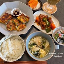 お家で簡単♪モチモチ食感ニラエビチヂミ‼︎