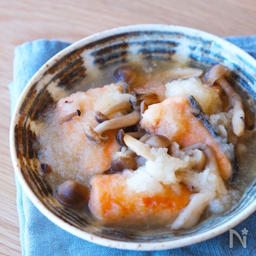 【簡単♪鮭ときのこのみぞれ煮】