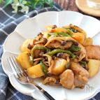 鶏もも肉とじゃがいもの味噌バター焼き