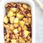 給食の味。大豆とさつまいものごまがらめ