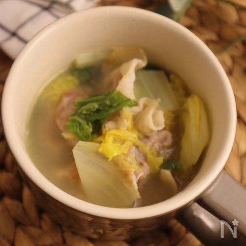【業務スーパー】豚肉と白菜の塩レモンスープ