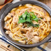 【豚肉ときのこの和風スープパスタ】パスタ好きの夫が絶賛！