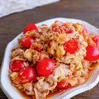 豚しゃぶとみょうがとプチトマトのおかかぽん酢