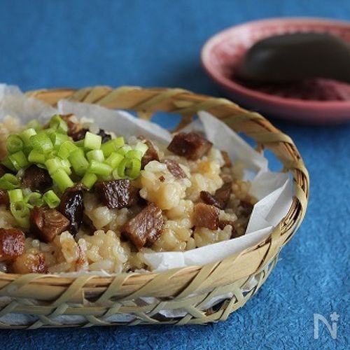 簡単！レンジで4分！冷やご飯でモチモチ中華風おこわ