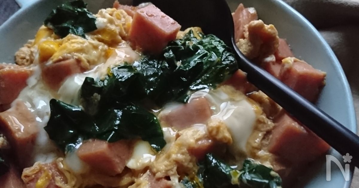 めっちゃ簡単はやうま♪〜スパムたまごどん〜