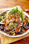 【なすの豚しゃぶ香味だれ】暑い日にはこれ！