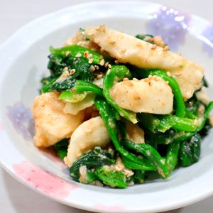 まゆの作ってみた!投稿(【たたき長芋とほうれん草のオイポンごま和え】ポリ袋で超簡単！)