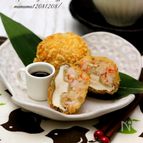 エビ椎茸フライ。
