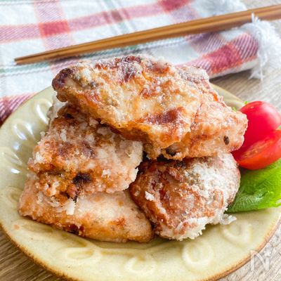 ふっくら絶品♡めかじきの大葉ゆかりマヨ唐揚げ