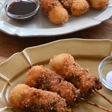 塩麹で♩ささみと大葉の串カツ