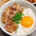 【塩豚とろたま丼】シンプルうま！するする食べれて栄養満点◎