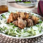 豚こま肉で♪肉団子のゆず南蛮漬け