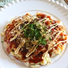 小麦粉と長芋で作るふわふわお好み焼