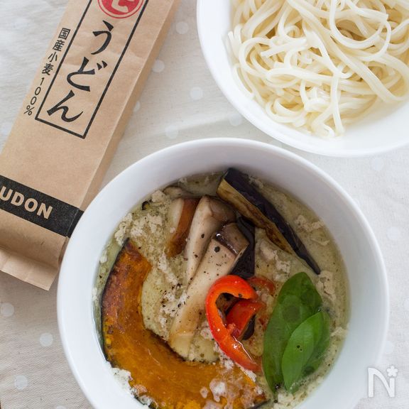 グリーンカレーつけうどん