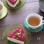 はちみつとフランボワーズのババロアケーキ
