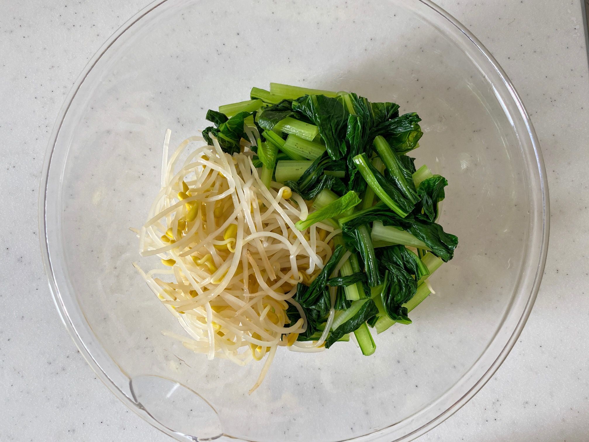 豆もやしと小松菜のツナ塩昆布サラダ】モリモリ食べられる