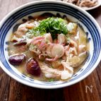 レンジで5分！豚と茄子の香味つけそば