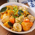 ねっとりあま～い🤭鶏肉とかぼちゃと人参の旨煮💖