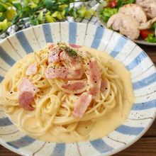 【乳幼児〜大人まで】やさしい味のカルボナーラ