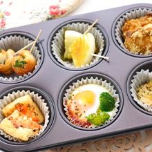 ６個取りのマフィン型を活用して作るおかず６種