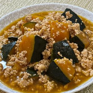 楽ラク手抜キッチン🐶🐾の作ってみた!投稿(かぼちゃのそぼろ煮)