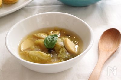 芽キャベツとたけのこの春スープ By 越智 美恵子 レシピサイト Nadia ナディア プロの料理家のおいしいレシピ