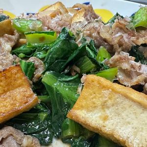 Reiの作ってみた!投稿(豚バラと厚揚げと小松菜の香味しょうゆ炒め【#スピードおかず】)