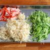 シャキッとやみつき♪【切干大根のかにかま胡麻マヨサラダ】の下準備