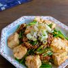 牛こまと豆腐とにんにくの芽のオイスター炒めの工程6