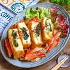 厚揚げとほうれん草のチーズ焼き