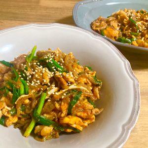 ゆかりの作ってみた!投稿(重ねて蒸すだけ♪『糸こんにゃくときのこのヘルシープルコギ』)
