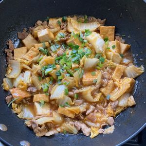 そら・ゆずの作ってみた!投稿(『ひき肉と白菜と厚揚げのピリ辛中華あん』10分簡単☆具沢山！)