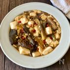 辛ウマ!!肉なし麻婆茄子豆腐　夜遅ごはんにあっさり中華