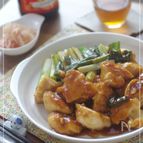 鶏むねとわけぎの黒酢煮