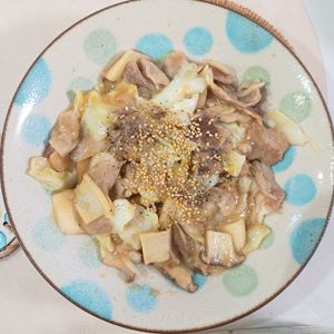 milkの作ってみた!投稿(【豚こまとキャベツのとろうま炒め】節約おかず♪)