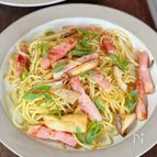 子どもも喜ぶ♡【ベーコンとエリンギのコンソメバター焼きそば】