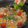 ほったらかし10分【夏野菜の和風ガパオライス】の工程4