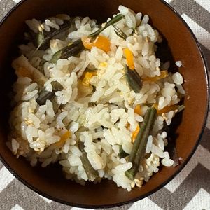 チョビの助の作ってみた!投稿(水煮で簡単！山菜の炊き込みご飯)