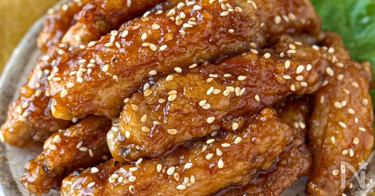 【コクうまソース手羽から揚げ】揚げずに簡単♪手がとまらない！