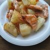 ぽぽペの作ってみた!投稿(ホクホク香ばしい♡鮭ポテトのコンソメバター炒め)