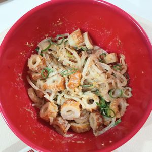 milkの作ってみた!投稿(レンジで簡単♩もやしとちくわのオイマヨあえ)