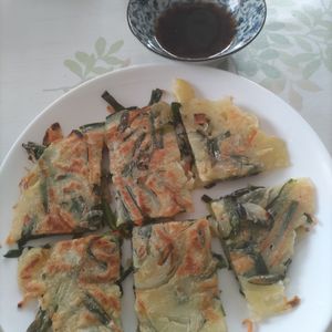 KUMIKOの作ってみた!投稿(『ニラたっぷり！野菜チヂミ』簡単☆カリッと美味！子供も喜ぶ♡)