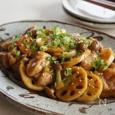 鶏とれんこんの甘辛炒め