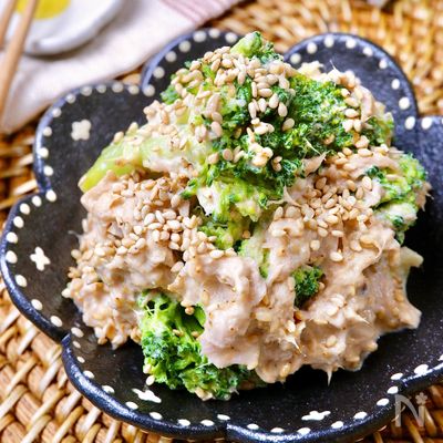 即席副菜♡『ブロッコリーのツナ胡麻まよ和え』
