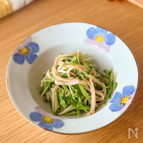 3分で完成！豆苗とハムのオイスター和え